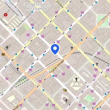 Map showing the location of Pearson Educación S.A. in Barcelona