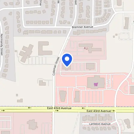 Map showing the location of Pearson Professional Centers in Bismarck