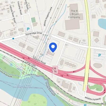 Map showing the location of Pearson Professional Center in Columbia