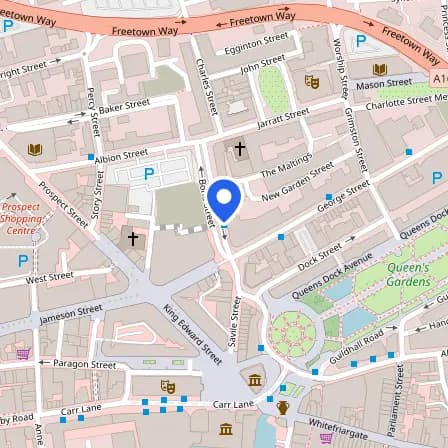 Map showing the location of Pearson Professional Centre - Hull in Hull