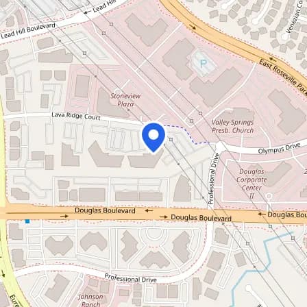Map showing the location of Pearson Professional Center in Roseville