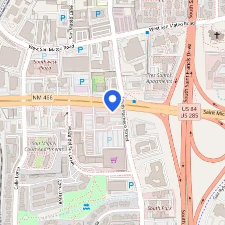 Map showing the location of Prometric Test Center in Santa Fe