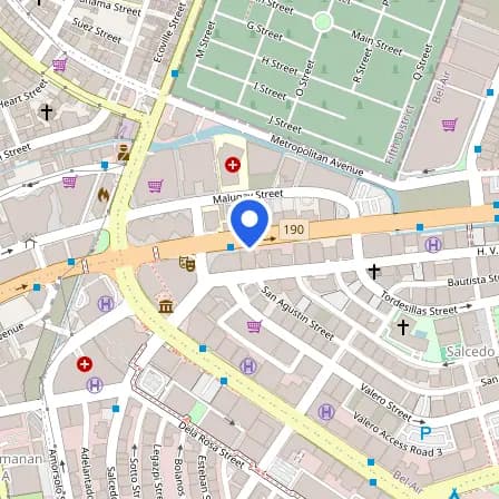 Map showing the location of Pearson Professional Centers in Makati