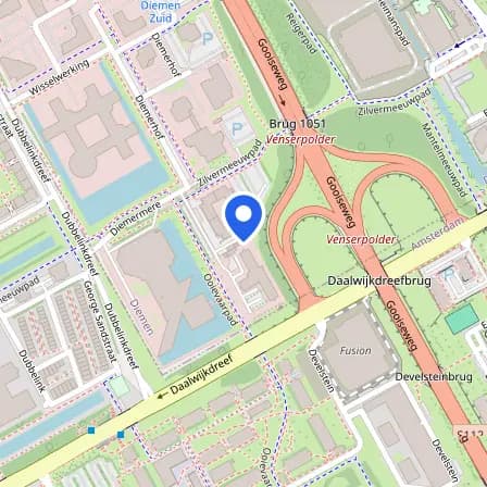 Map showing the location of Prometric Test Center in Diemen