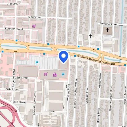 Map showing the location of Prometric in Metairie