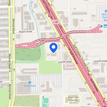 Map showing the location of Pearson Professional Center in Houston