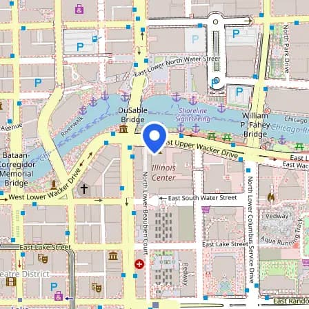Map showing the location of Pearson Professional Center in Chicago