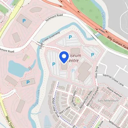 Map showing the location of Prometric Test Center in Charlotte