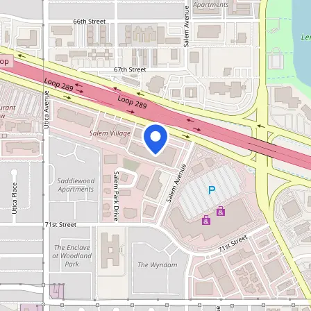 Map showing the location of Prometric Test Center in Lubbock
