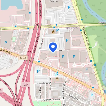 Map showing the location of Pearson Professional Centers in Chicago
