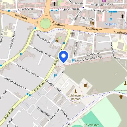 Map showing the location of Pearson Professional Centres - UK in Colchester