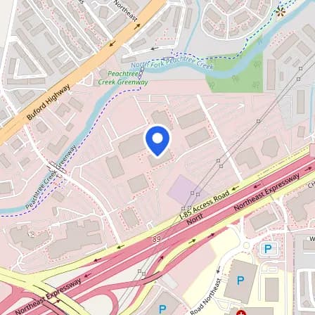 Map showing the location of Pearson Professional Center in Atlanta