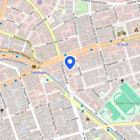 Map showing the location of Prometric Test Center in Santiago