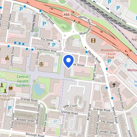 Map showing the location of Pearson VUE Professional Centre in Middlesbrough