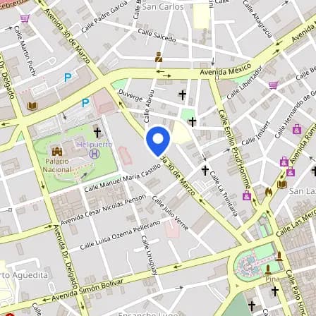 Map showing the location of Prometric Test Center in Santo Domingo
