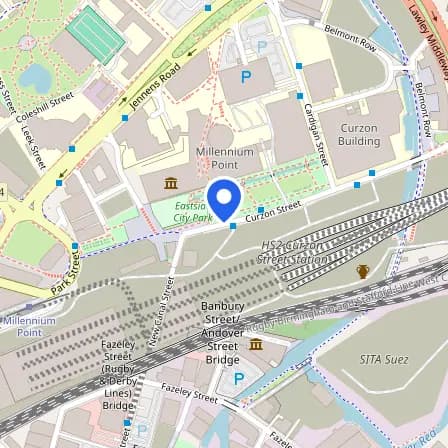 Map showing the location of Prometric Test Center in Birmingham