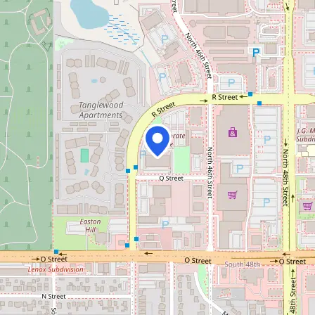Map showing the location of Pearson Professional Center in Lincoln