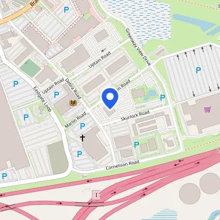 Map showing the location of Pearson Professional Center in Chattanooga