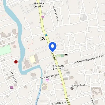 Map showing the location of Pearson VUE Test Center Kochi - Blastline in Ernakulam