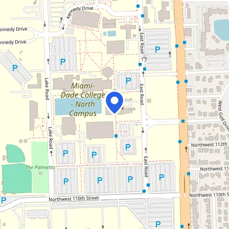Map showing the location of Prometric Test Center in Miami