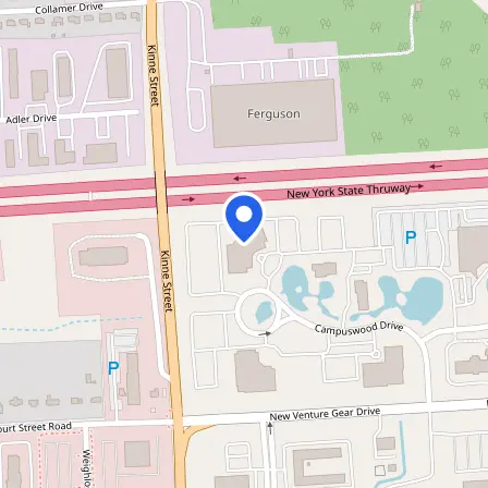 Map showing the location of Prometric Test Center in Town of DeWitt