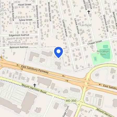 Map showing the location of Prometric Test Center in Salisbury