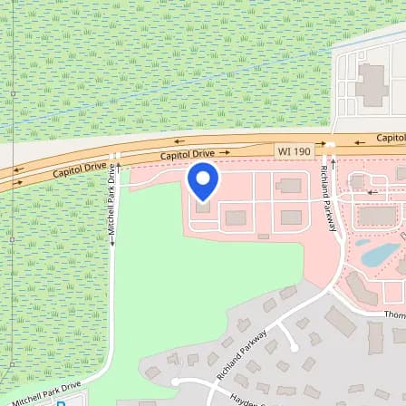 Map showing the location of Prometric Test Center in Brookfield