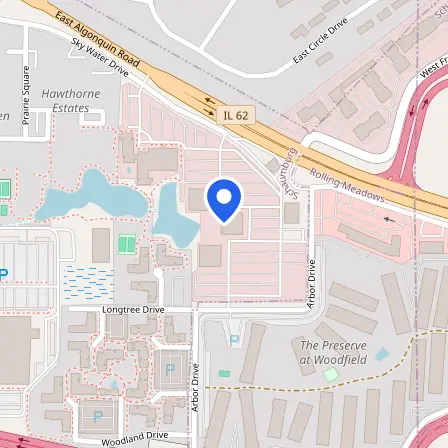 Map showing the location of Pearson Professional Center in Chicago
