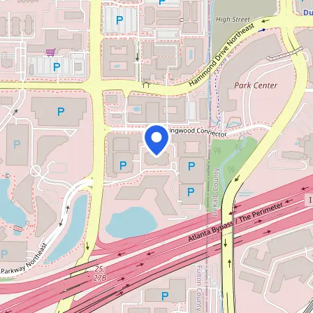 Map showing the location of Prometric in Atlanta