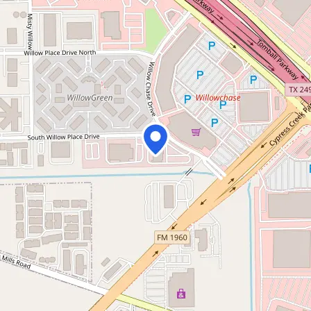 Map showing the location of Prometric Test Center in Houston