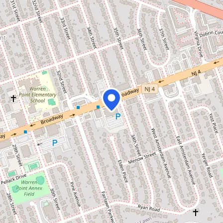 Map showing the location of Prometric Testing Center in Fair Lawn