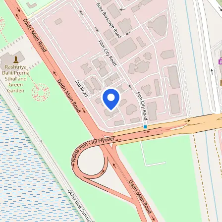 Map showing the location of Pearson VUE in Noida