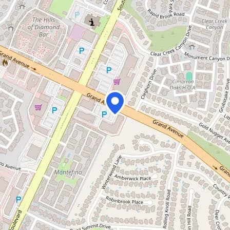 Map showing the location of Prometric Test Center in Diamond Bar