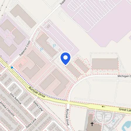 Map showing the location of Pearson Professional Centre in Greater Toronto Area