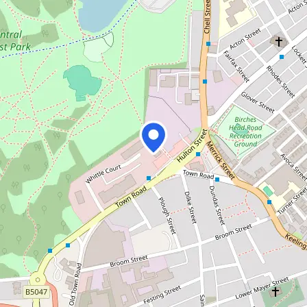 Map showing the location of Pearson Professional Centres in Stoke-on-Trent