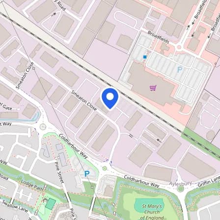 Map showing the location of Pearson Professional CSCS Test Centre - Aylesbury in Aylesbury