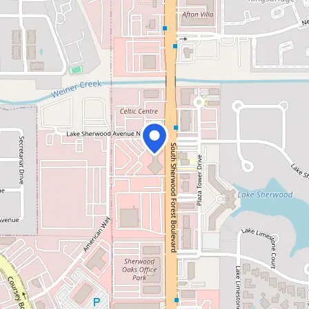 Map showing the location of Pearson Professional Centers-Baton Rouge (East) LA in Baton Rouge
