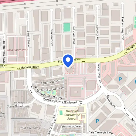 Map showing the location of Prometric Test Center in Houston