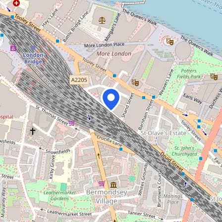 Map showing the location of Pearson Professional Centre - London in Greater London