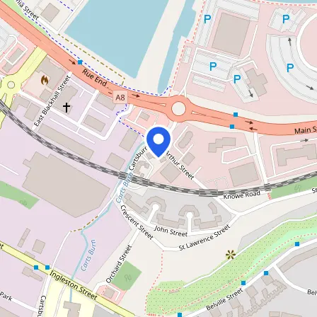 Map showing the location of Pearson Professional Centre - Greenock in Greenock