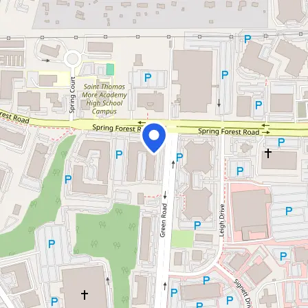 Map showing the location of Prometric Testing Center in Raleigh