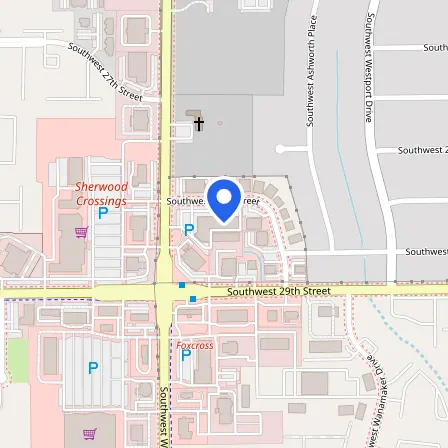 Map showing the location of Prometric Test Center in Topeka
