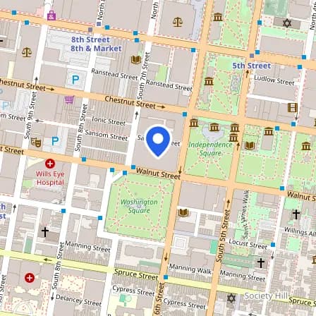 Map showing the location of Prometric Test Center in Philadelphia