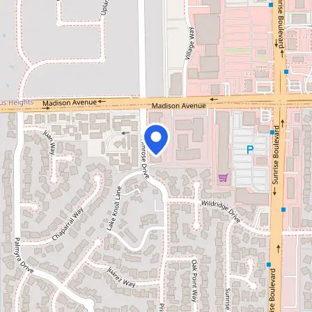 Map showing the location of Prometric Test Center in Fair Oaks
