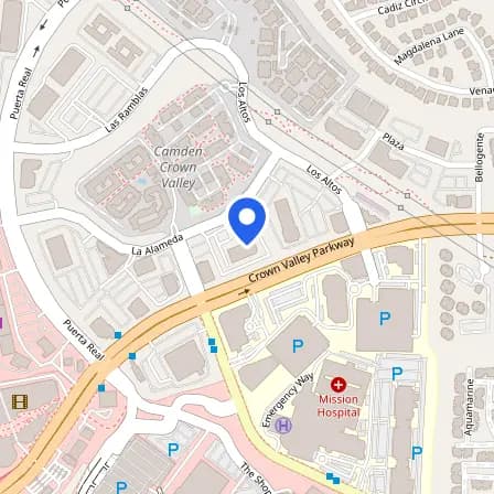 Map showing the location of Prometric Test Center in Mission Viejo