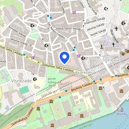 Map showing the location of Pearson VUE exam center in Beşiktaş