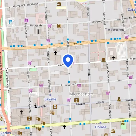 Map showing the location of Prometric Test Center in Buenos Aires