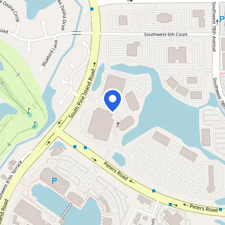 Map showing the location of Pearson VUE Testing Center #46993 in Miami