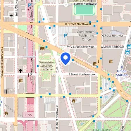 Map showing the location of Pearson Professional Centers - Washington DC (East) in Washington
