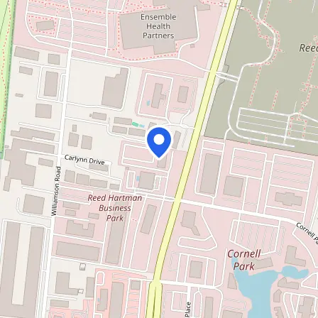 Map showing the location of Prometric Test Center in Blue Ash